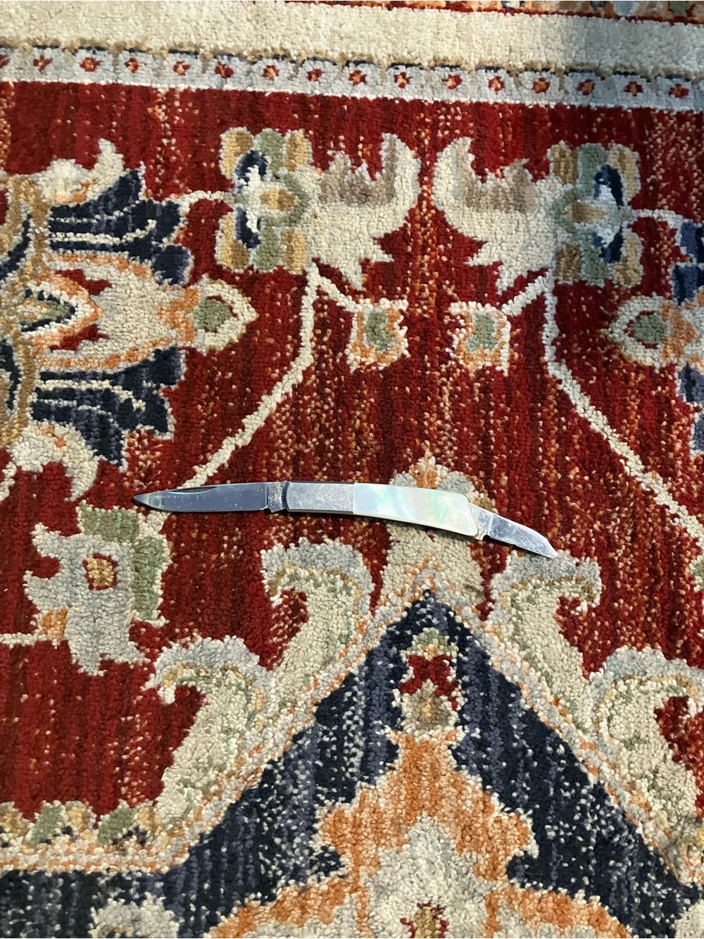 Gerber Silver Knight Vintage Mother Of Pearl Pocket Knife Rare